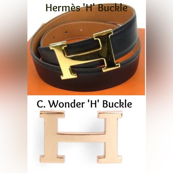 BNWT C Wonder “H” Initial Goldtone Belt Buckle - Picture 4 of 4